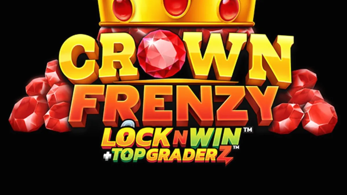 Tampilan visual mewah dari slot Crown Frenzy LockNWin dengan simbol mahkota dan permata.